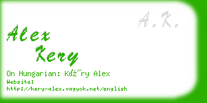 alex kery business card